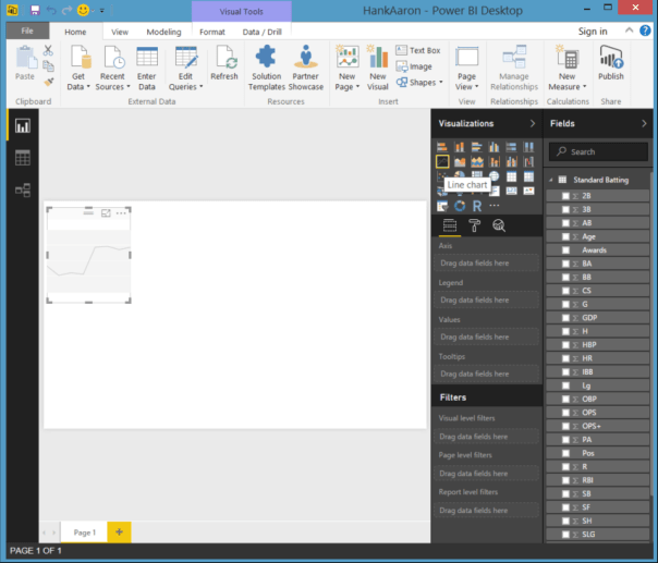 Figure 2 - Line Chart Start
